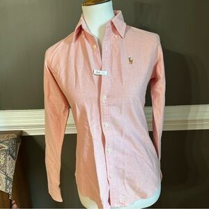 Polo Ralph Lauren women’s slim fit Oxford in pink  size 2